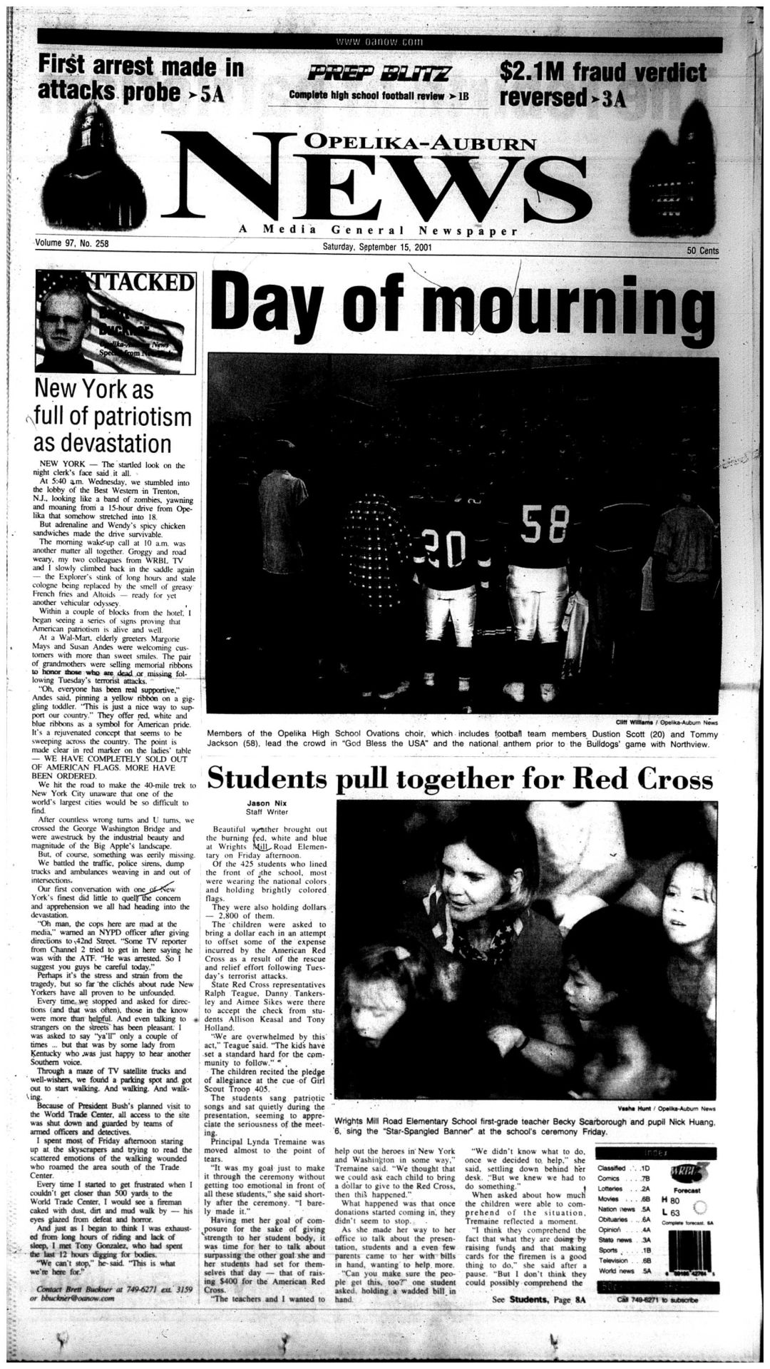 Saturday, Sept. 15, 2001